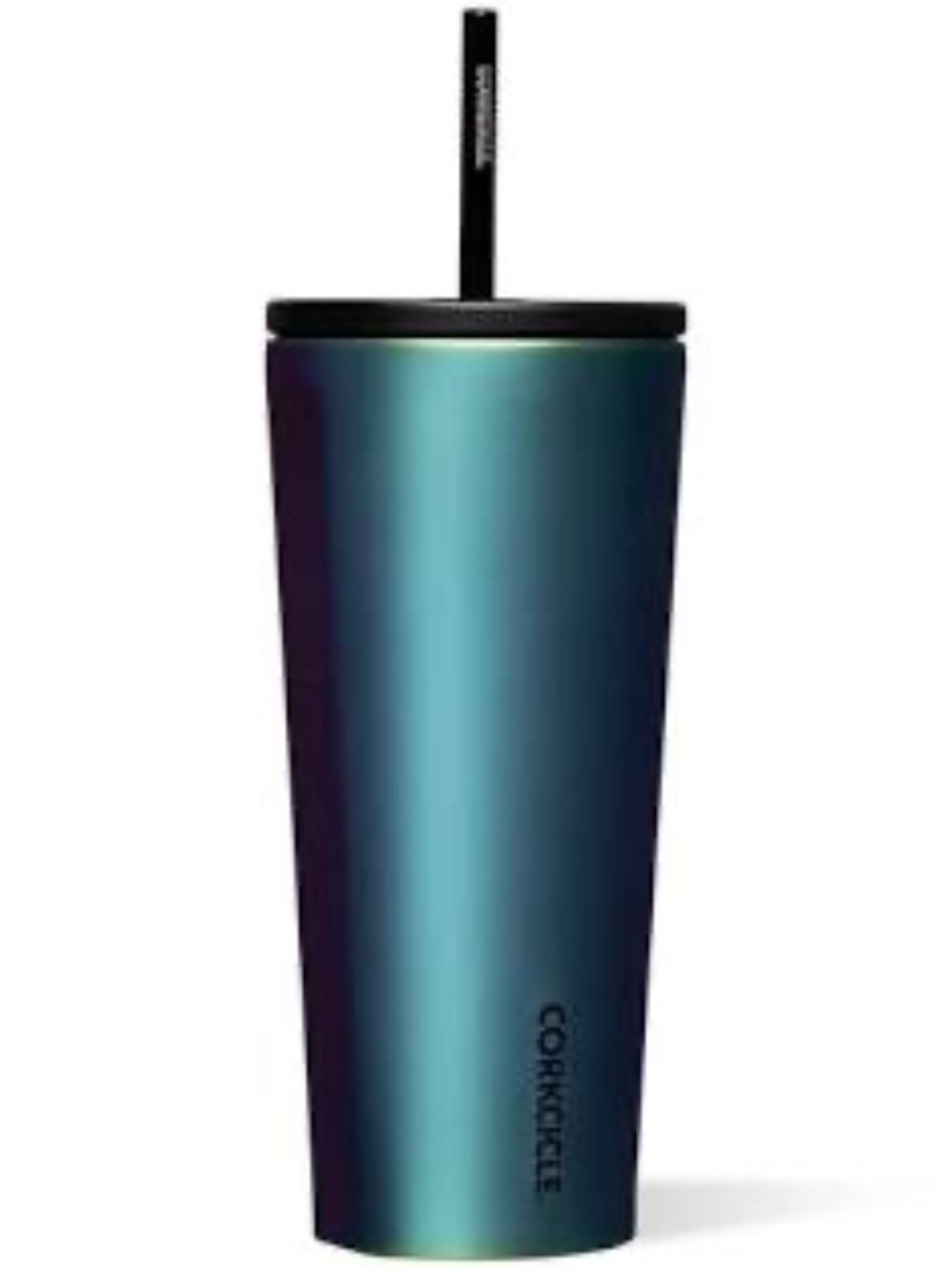 Corkcicle COLD CUP INSULATED TUMBLER WITH STRAW, Color: Dragonfly